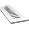 Ekena Millwork Quarter Round Top Left Surface Mount PVC Gable Vent w/ 3-1/2"W x 1"P Standard Frame, 12"W x 38"H GVPQL12X3801SF - alternate 3